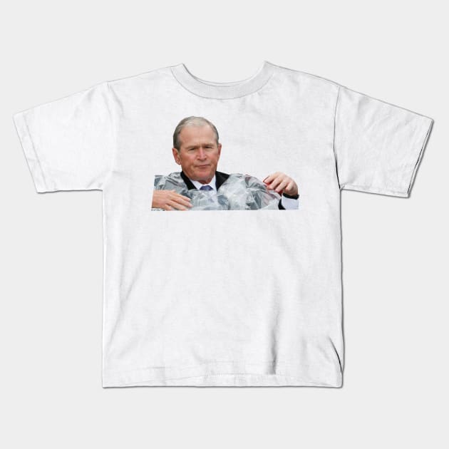 George W Bush - Rain Poncho Meme Kids T-Shirt by tziggles